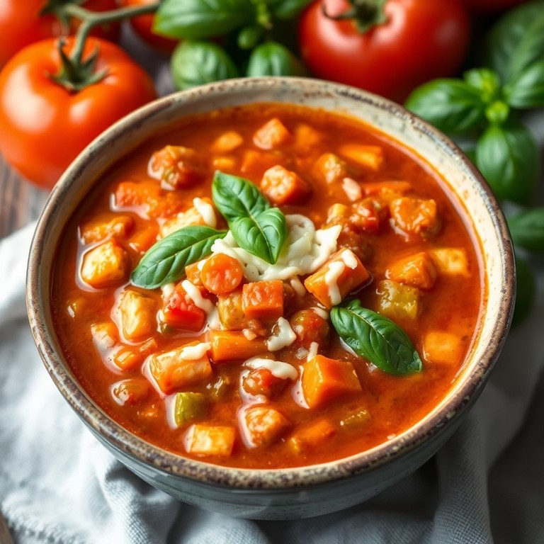 Vegetarian Slow Cooker Lasagna Soup Delight