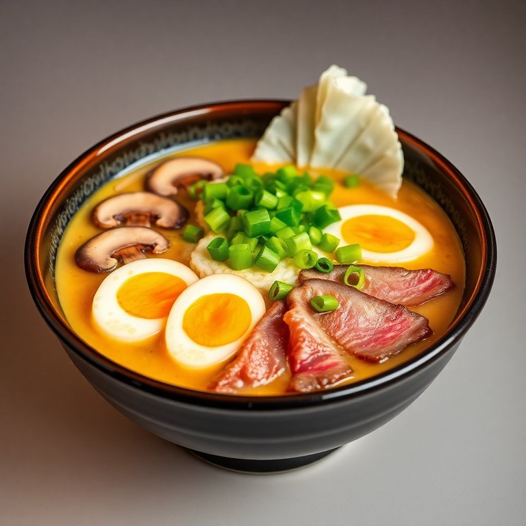 Creamy Beef Miso Ramen with Soft-Boiled Eggs
