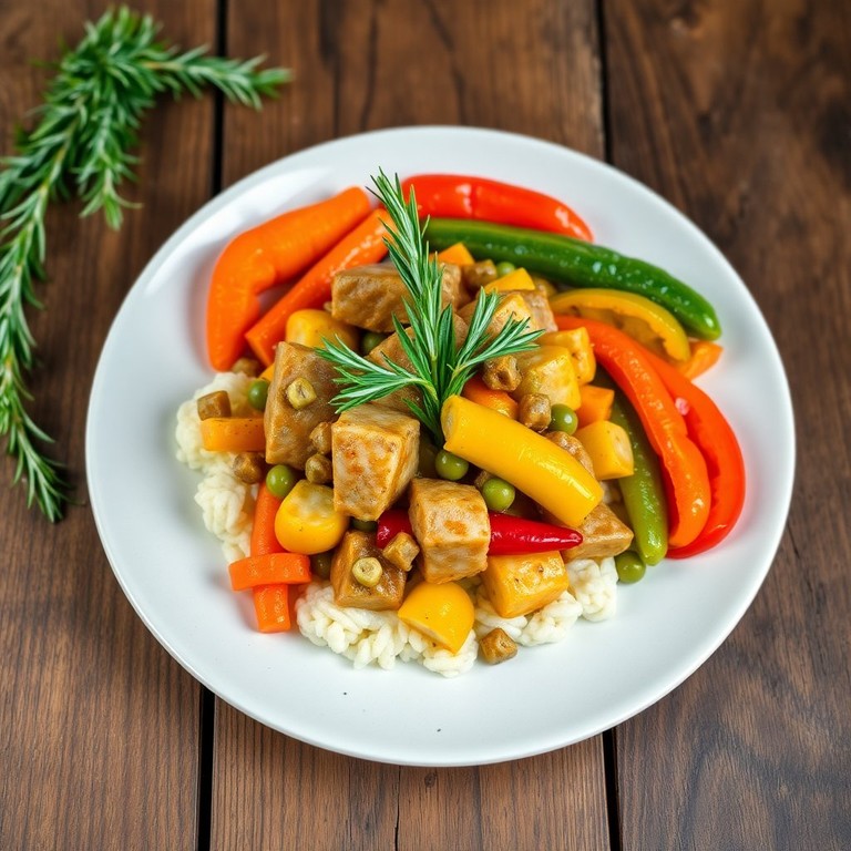 Cuscuz de Tilápia com Alecrim e Legumes