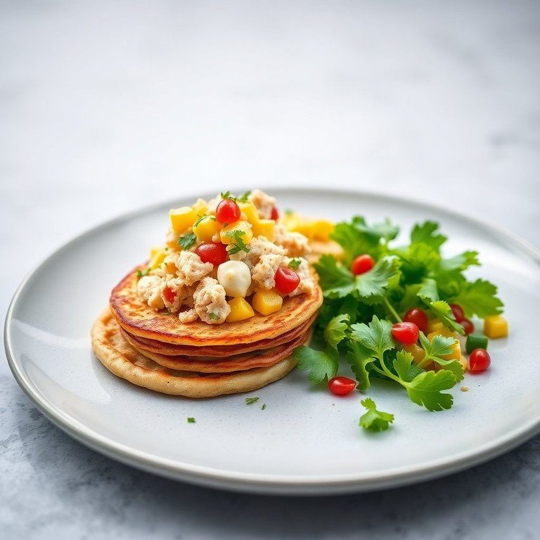 Panqueca de Trigo com Recheio de Atum e Queijo