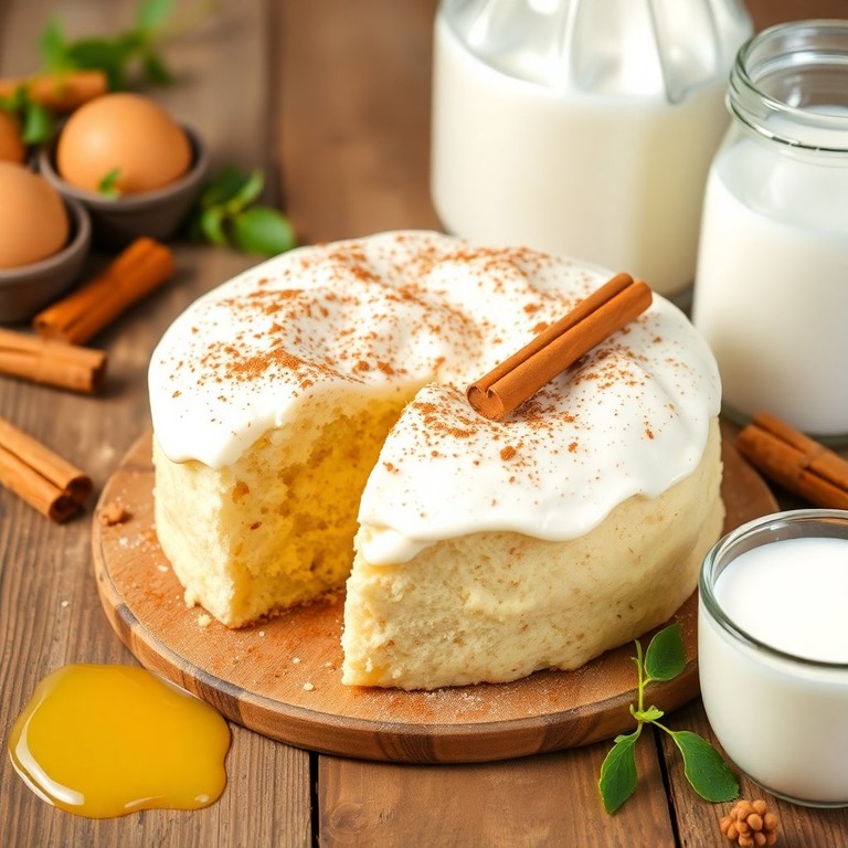 Bolo de Canela com Mel e Leite