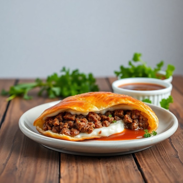 Esfiha de Carne Moída com Cream Cheese