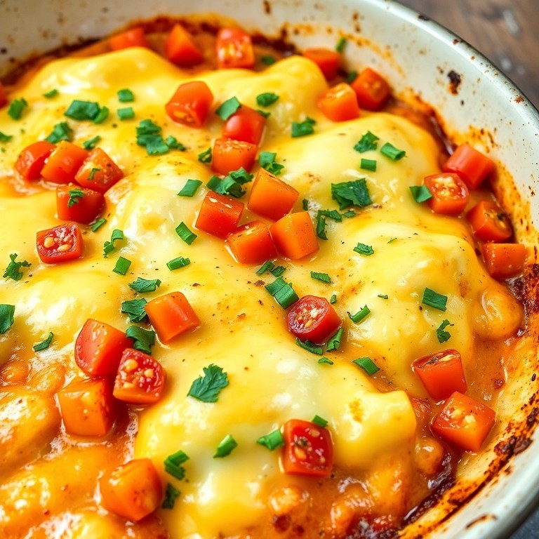 Cheesy Cauliflower and Tomato Tortilla Bake
