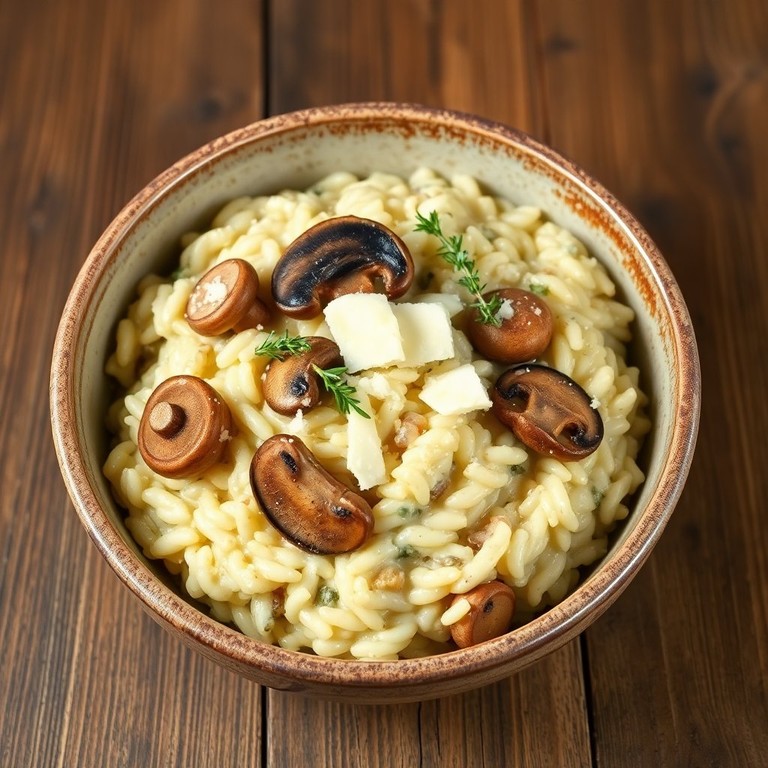 Romige Risotto met Kastanje Champignons