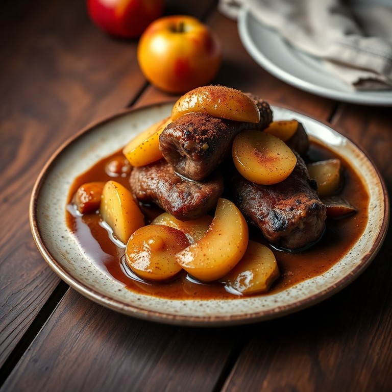 Boudin Noir Croustillant aux Pommes Caramélisées
