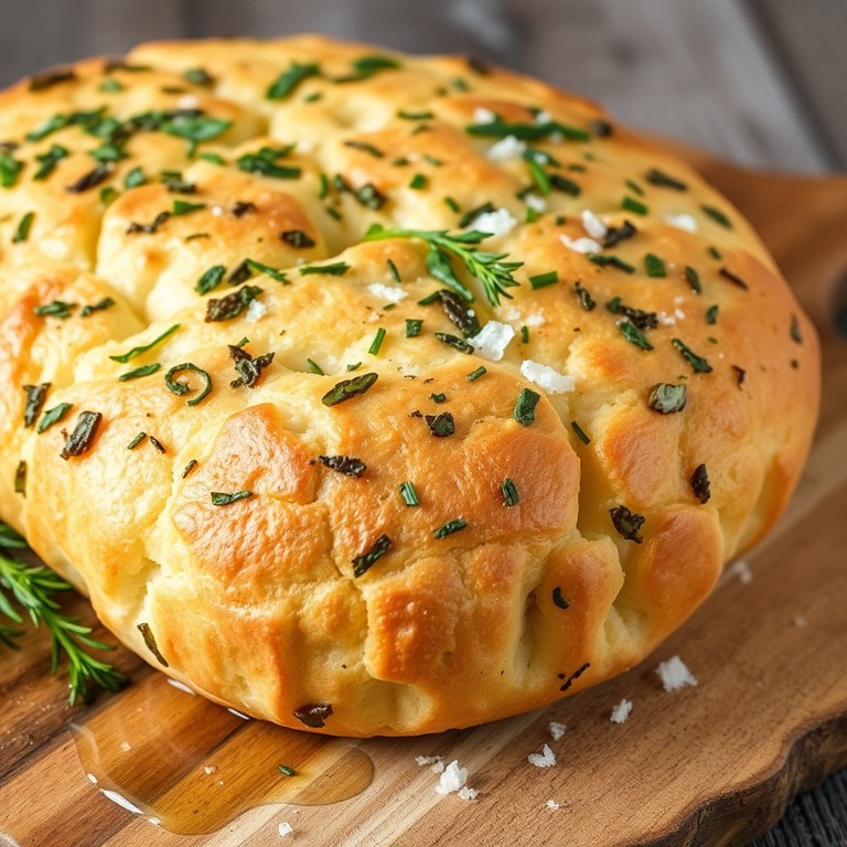 Fluffy Garlic Herb Focaccia