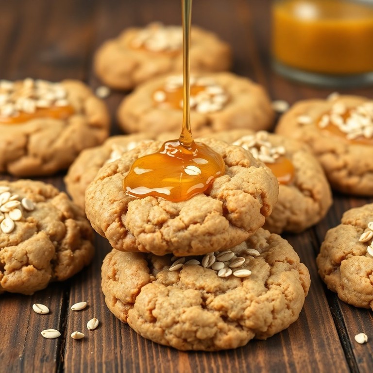 Galletas de Miel y Mantequilla de Maní con Avena