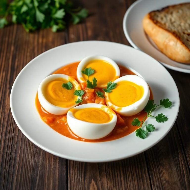 Ovos ao Molho de Tomate com Manteiga Cremosa