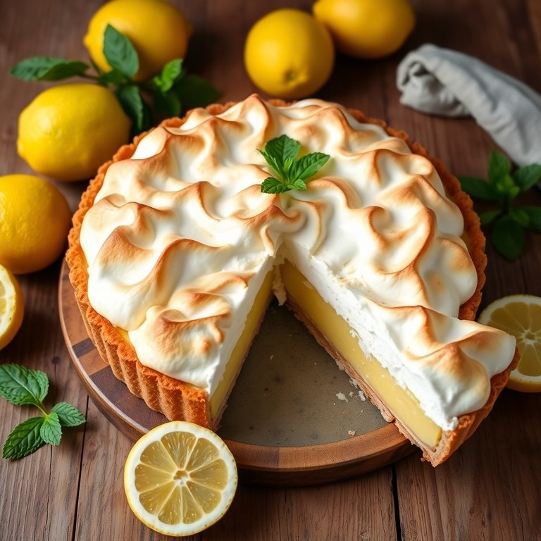 Torta Refrescante de Limão com Merengue