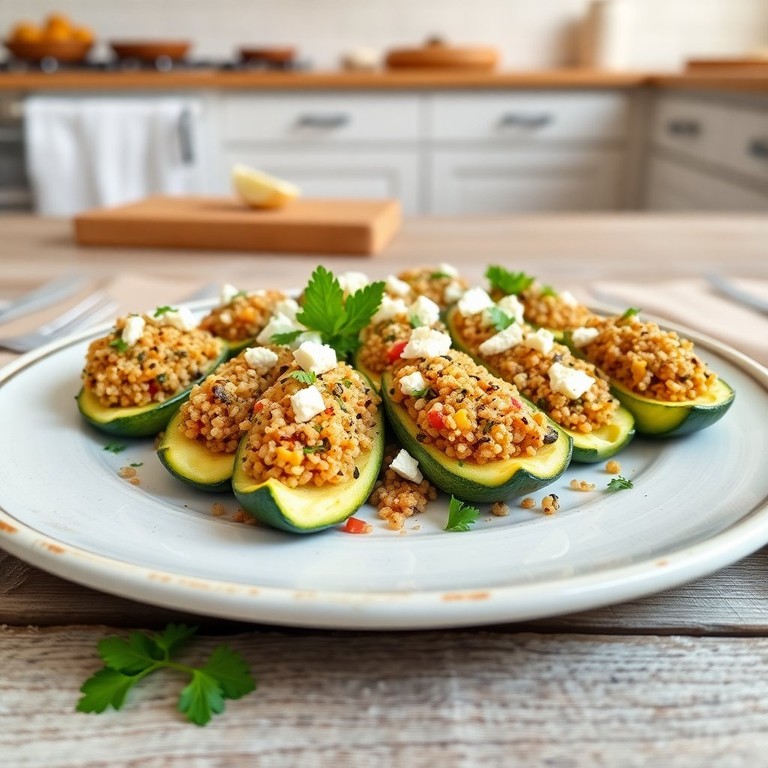 Courgettes Farcies au Quinoa et Feta