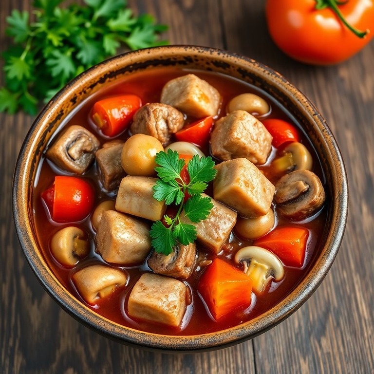 Estofado de Lomo con Cebolla y Tomate