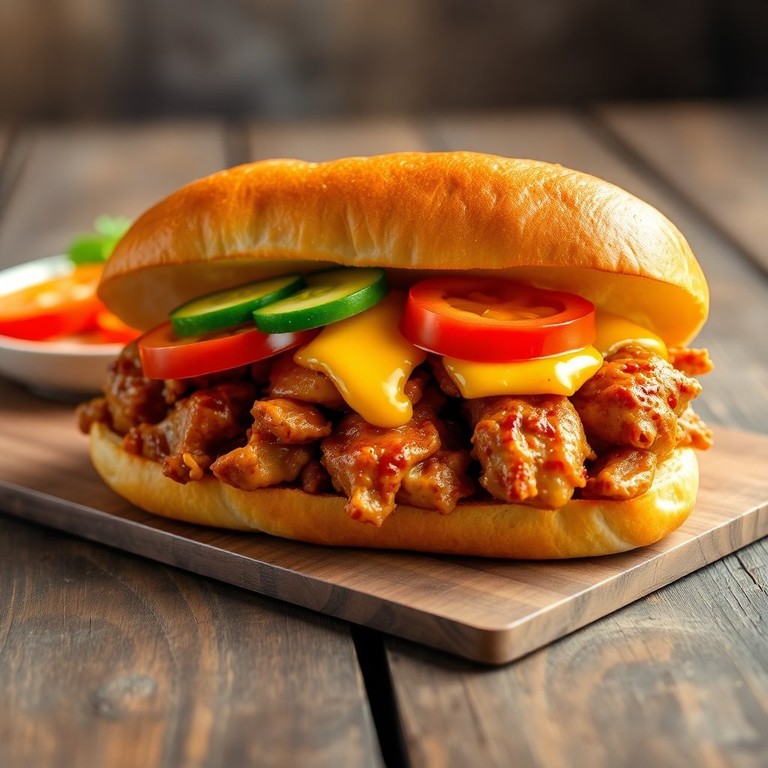 Savory Bulgogi Chicken Sandwich with Fresh Veggies