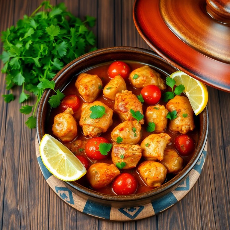 Tajine de Poulet aux Tomates et Épices