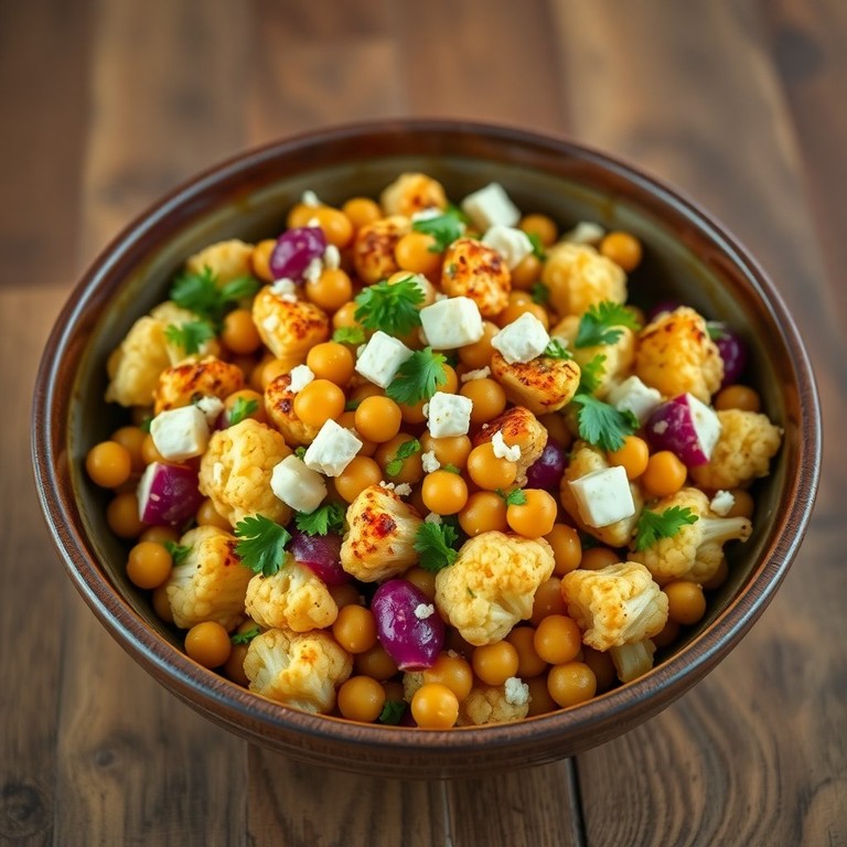Salade de Choux-fleur Rôti aux Pois Chiches et Feta