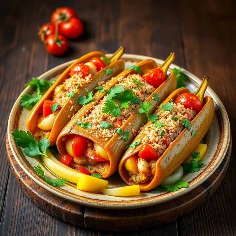 Locote Relleno de Verduras: Ajo, Tomate y Cebolla