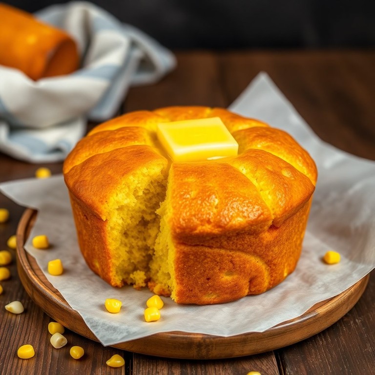 Pan de Maíz Tradicional con Mantequilla Derretida