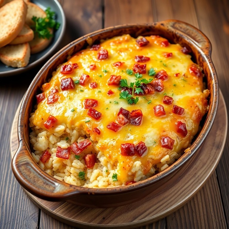 Gratin de Riz au Thon et Lardons