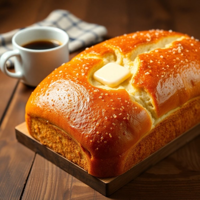 Pão de Leite com Manteiga e Açúcar Caramelizado