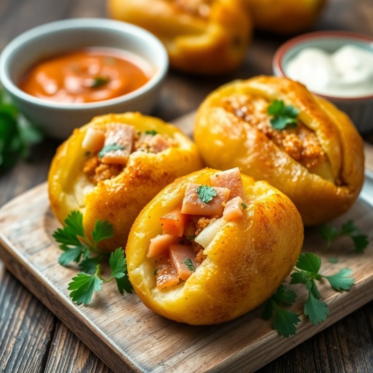 Papa Rellena con Jamón y Salchichón
