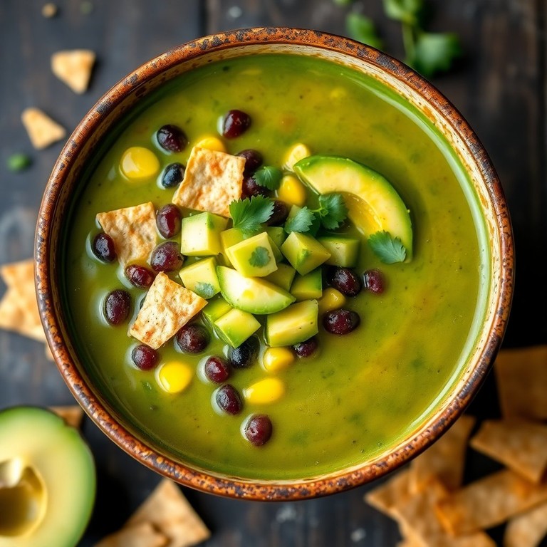 Zesty Tomatillo Tortilla Soup