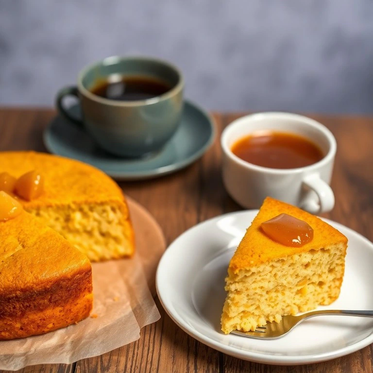 Bolo de Fubá Cremoso com Cobertura de Goiabada