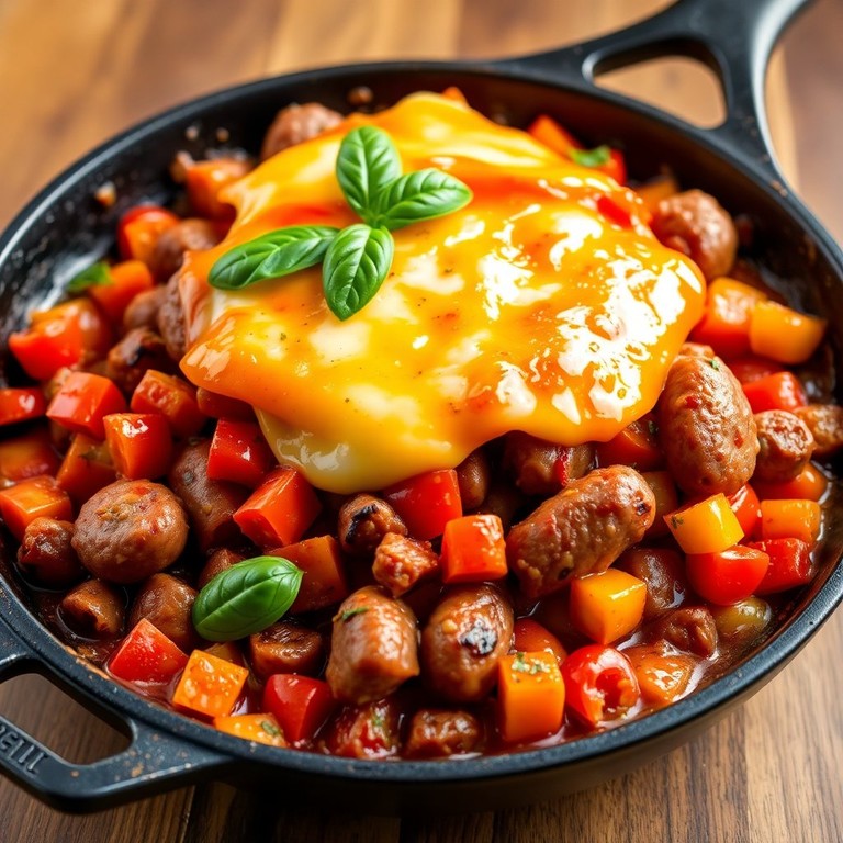 Sausage and Tomato Skillet Bake