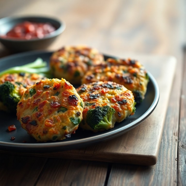 Medallones Vegetarianos de Soja y Brócoli con Crujiente Dorado