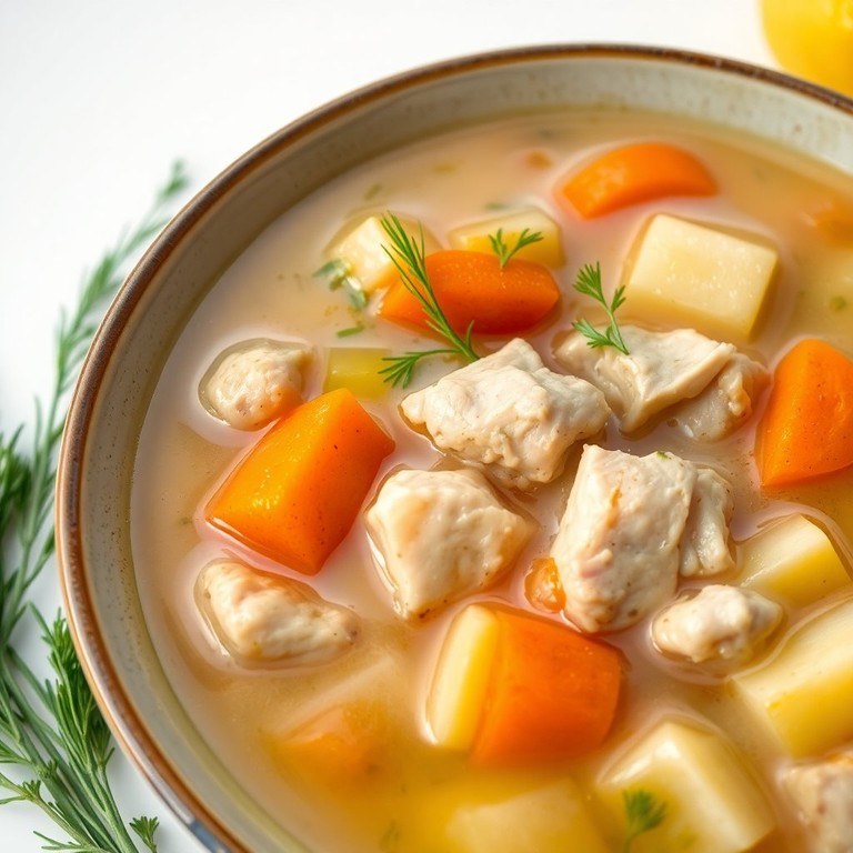 Hellenic Lemon Chicken Soup with Potatoes