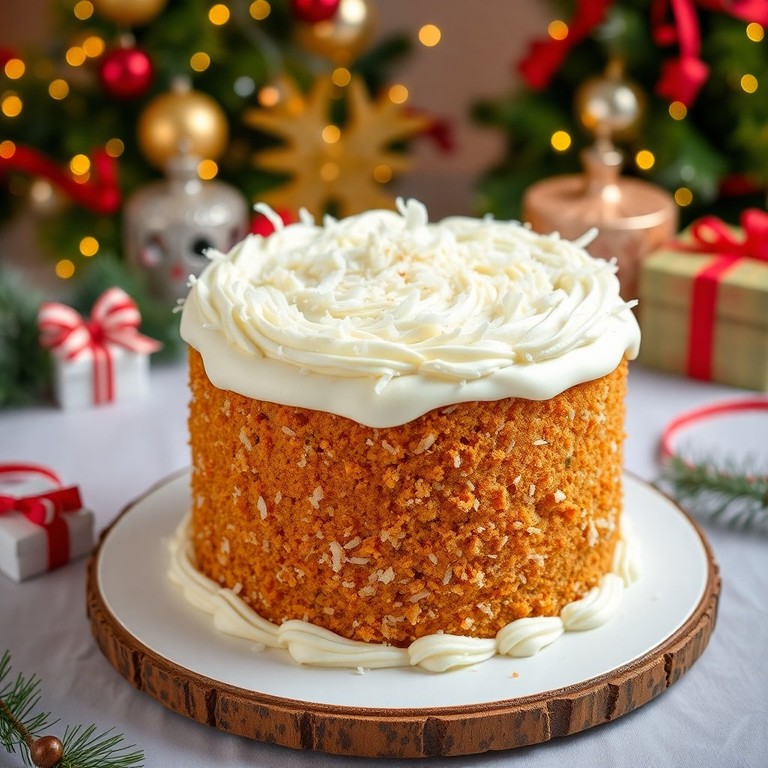 Tropical Coconut Christmas Cake
