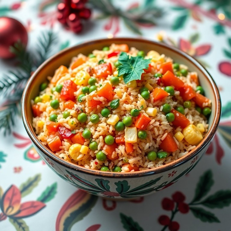 Hearty Christmas Rice with Vegetables and Herbs