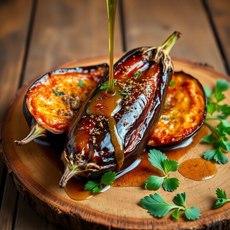 Aubergine Rôtie au Miel et aux Épices
