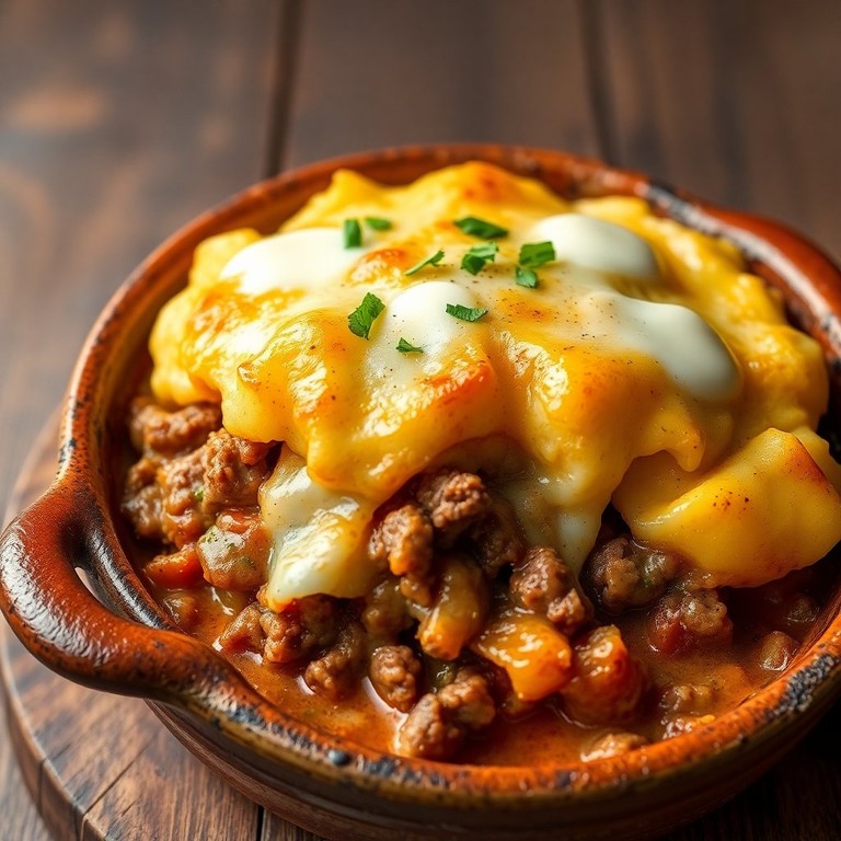 Escondidinho de Carne Moída com Queijo
