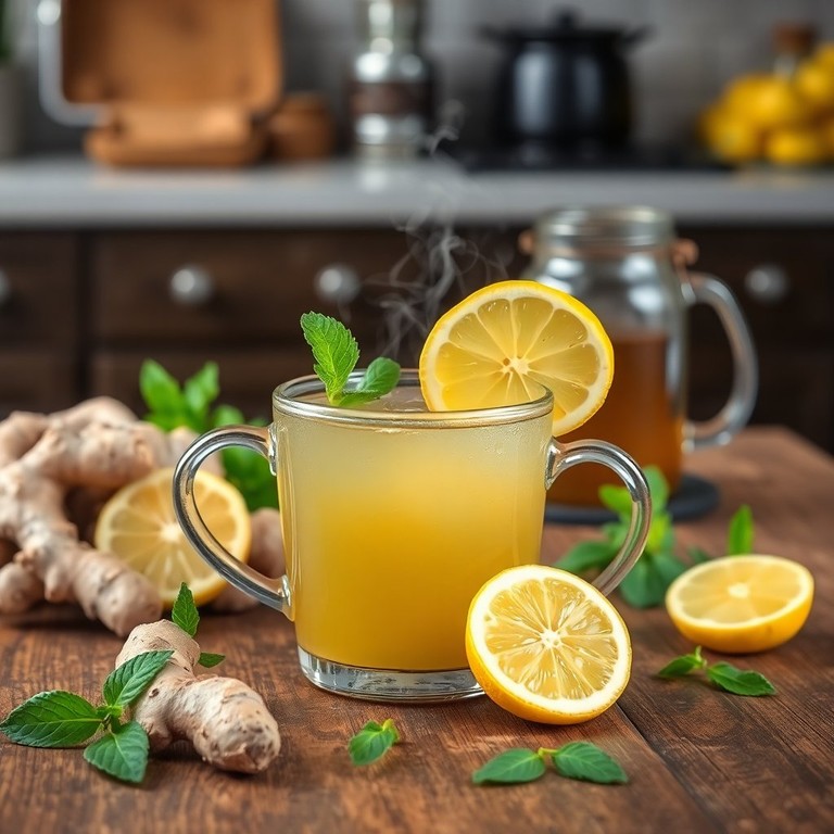 Lemon Ginger Tea with Honey