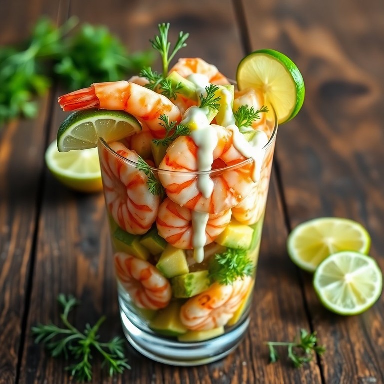 Garnalen Cocktail met Romige Knoflookdressing