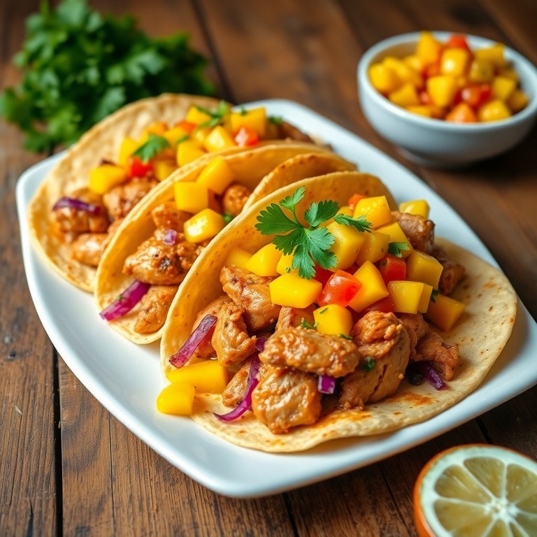 Hühnchen-Tacos mit Mango-Salsa