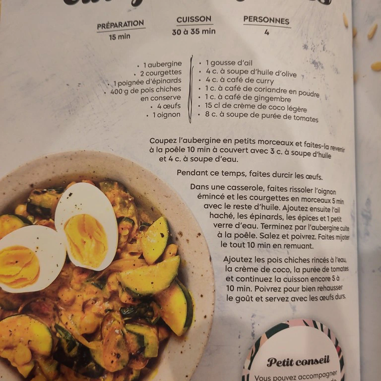 Curry de légumes