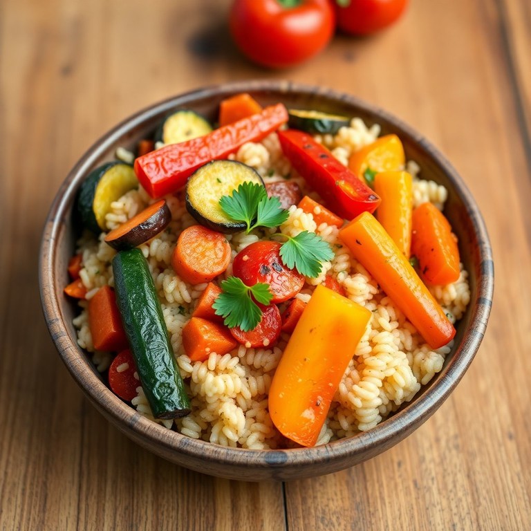 Semoule de Blé aux Légumes Rôtis