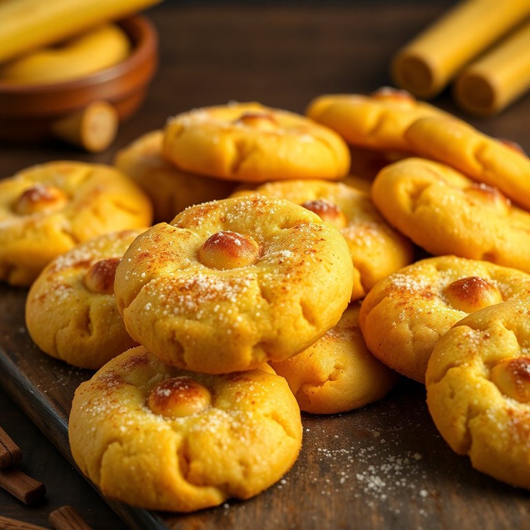 Biscoitos de Milho Doce com Açúcar e Canela