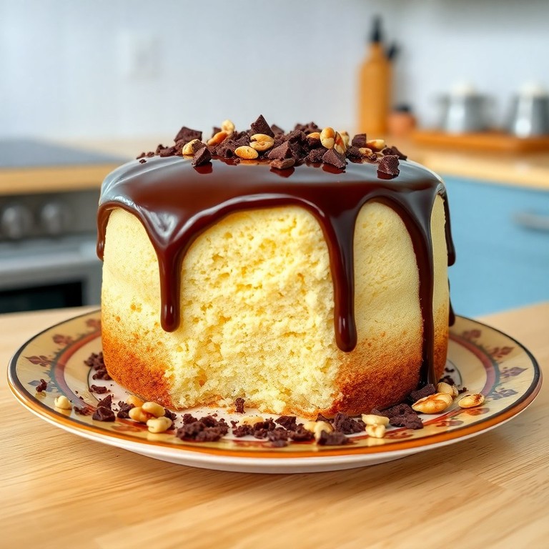 Torta de Vainilla Esponjosa con Glaseado de Chocolate