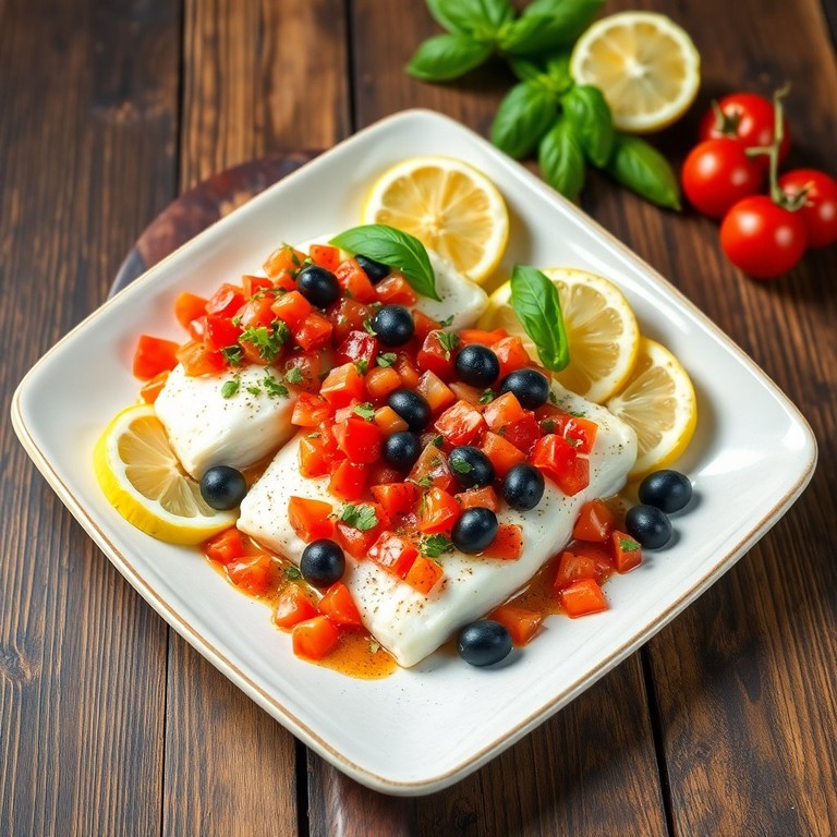 Filets de Poisson à la Provençale avec Tomates et Olives