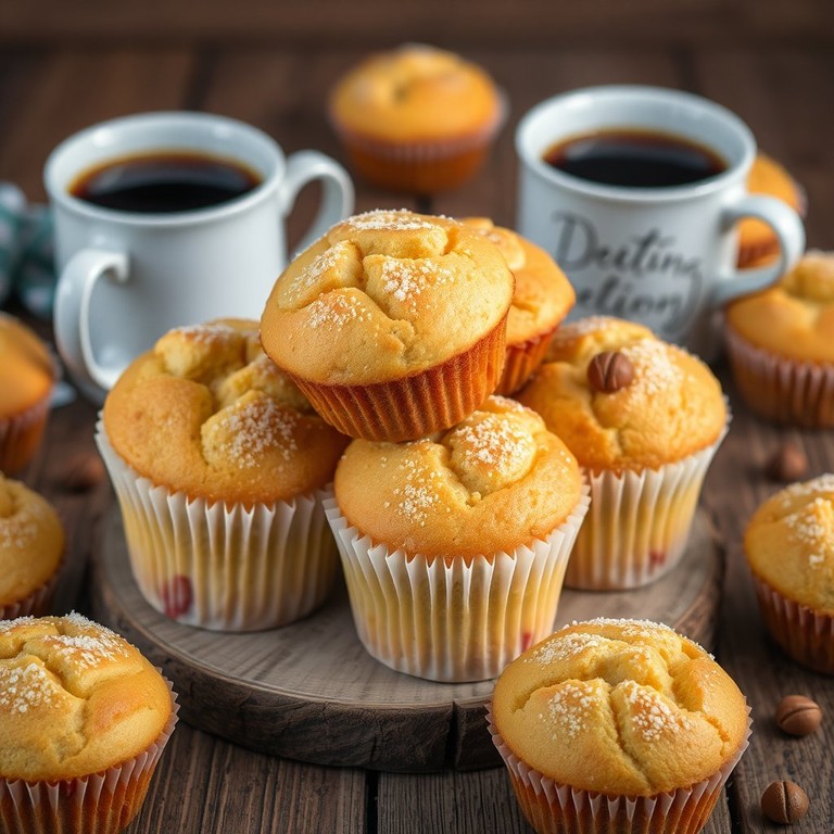 Muffins de Baunilha com Crosta de Açúcar