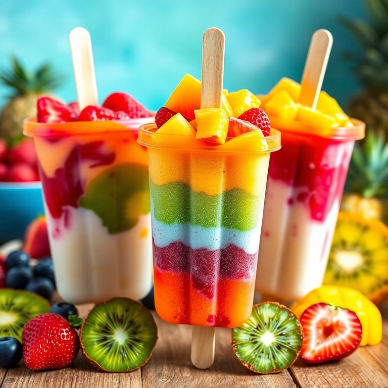 Helado Arcoíris de Frutas