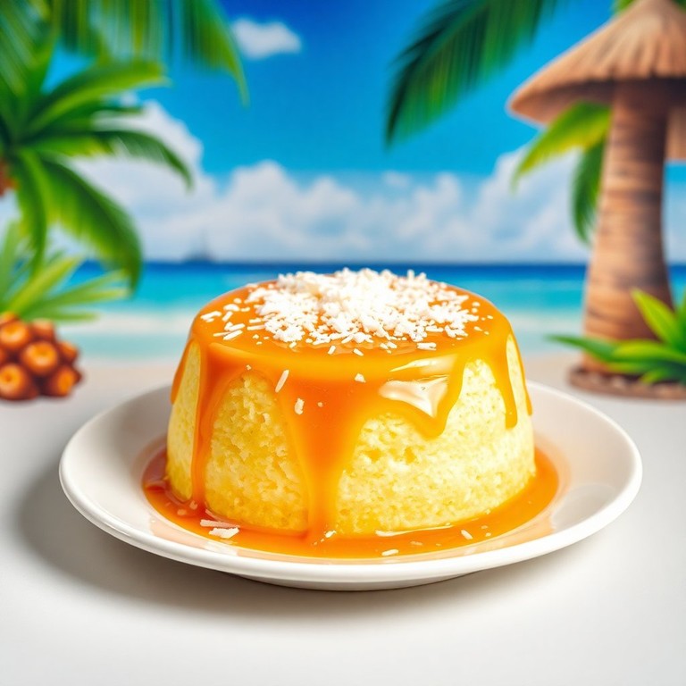 Flan de Coco Tropical