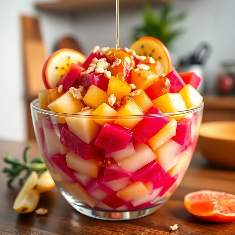 Яблочно-драгонфрутовый десерт