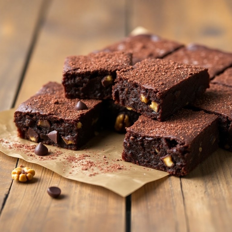 Brownie de Cacau com Nozes e Chocolate
