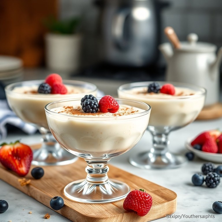 Creamy Wheat Flour Pudding with a Touch of Vanilla