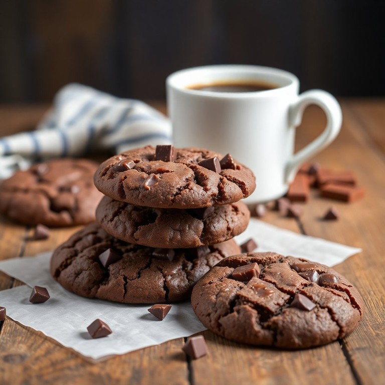 Cookies de Chocolate Crocantes com Recheio de Chocolate