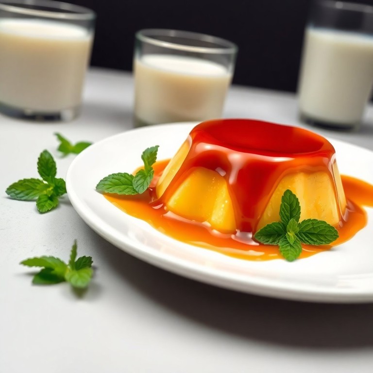 Pudim de Creme de Leite com Calda de Caramelo