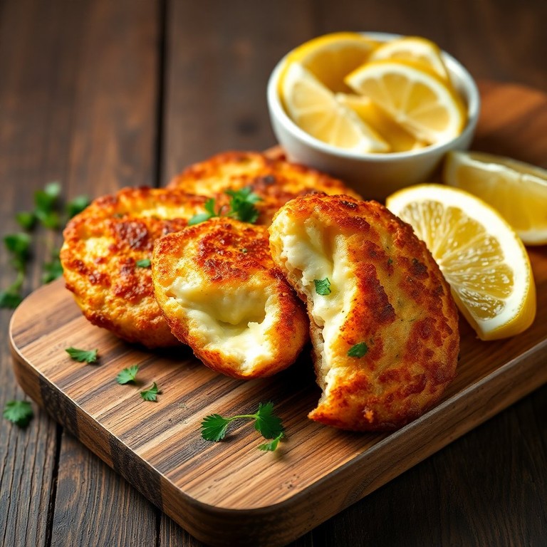 Bolinho de Peixe com Recheio de Queijo