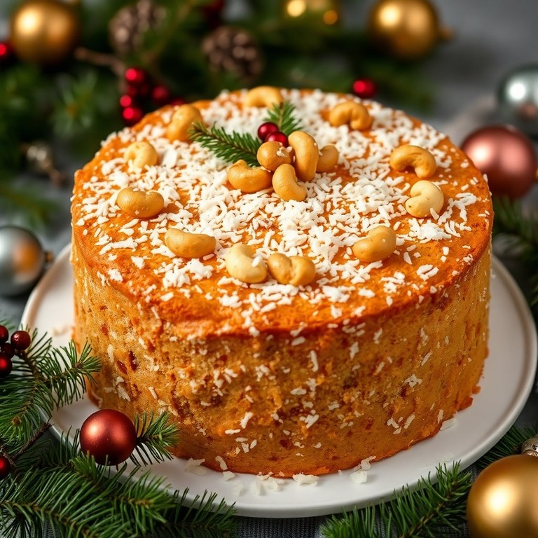 Coconut & Cashew Christmas Cake